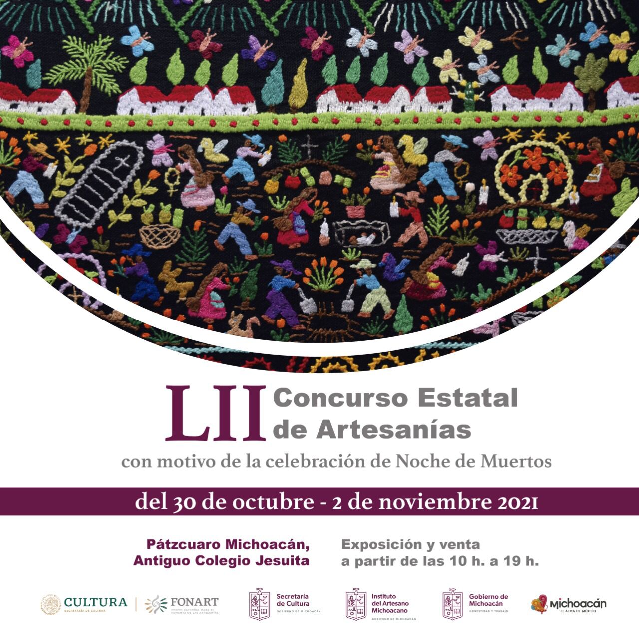 «RELACIÓN DE GANADORES DEL «»LII CONCURSO ESTATAL DE ARTESANÍAS A CELEBRARSE CON MOTIVO DE NOCHE DE MUERTOS,  PÁTZCUARO, MICHOACÁN A 01 DE NOVIEMBRE DEL 2021»